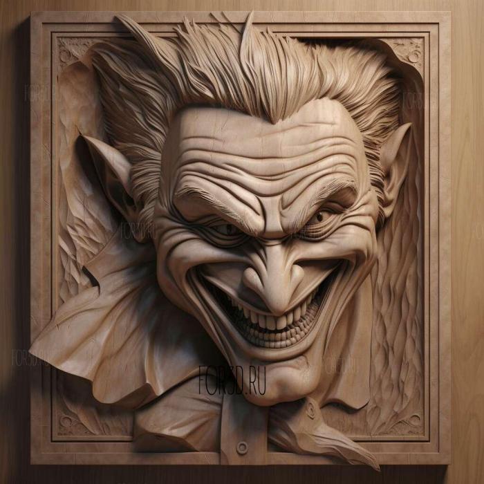 Joker fan art 1 stl model for CNC